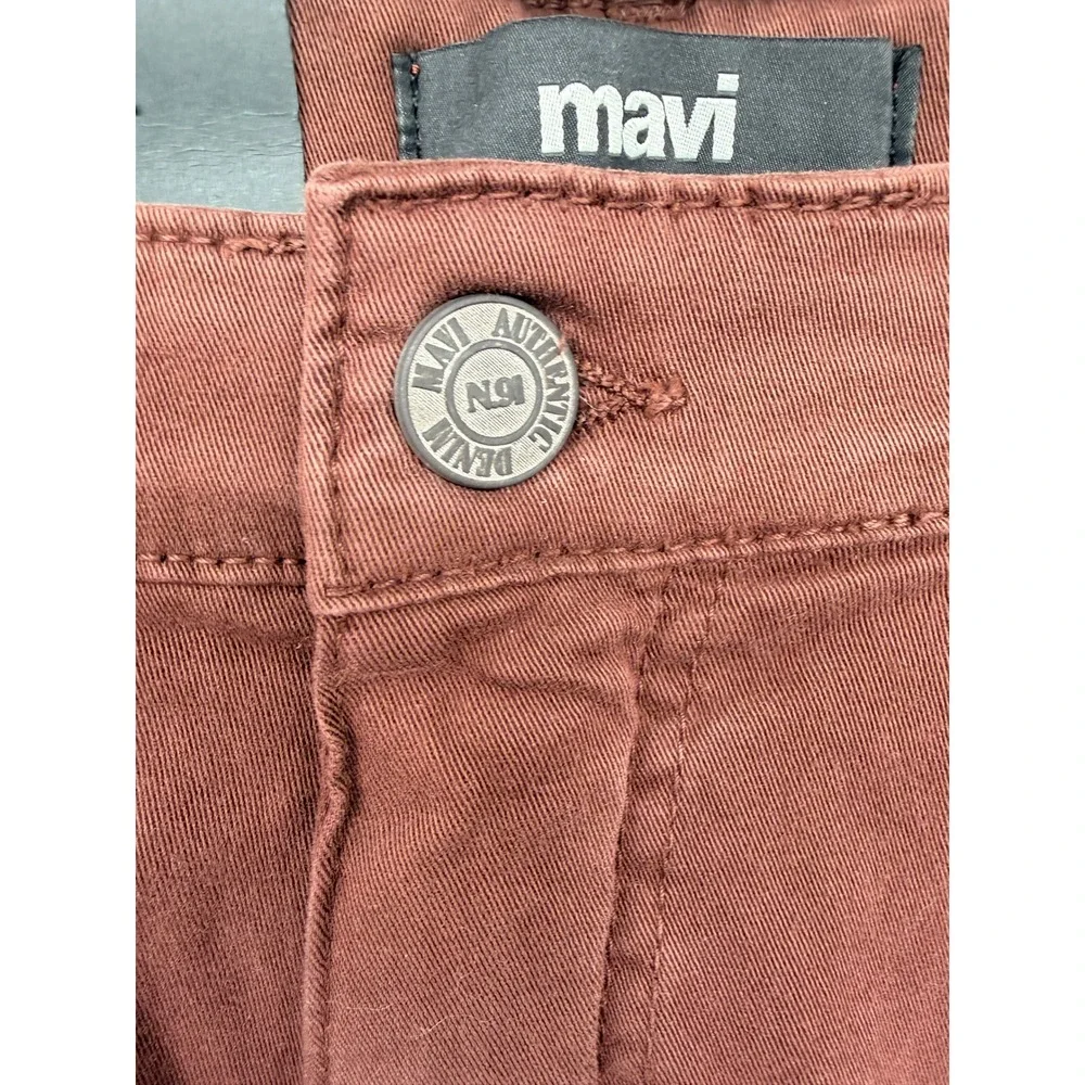 Mavi Jake Slim Leg Pants Mens 34x32 Brick Twill NWT Red Brown Jeans